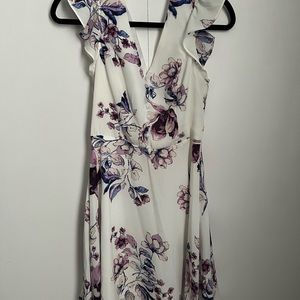 Lulus size small white/floral dress.